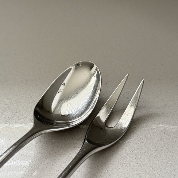 Dansk Torun Serving Fork And Spoon 18/10 Stainless Steel Contemporary Japan - Picture 2 of 5